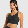 Discount Gymshark Longline Crossback Sports Bra Black