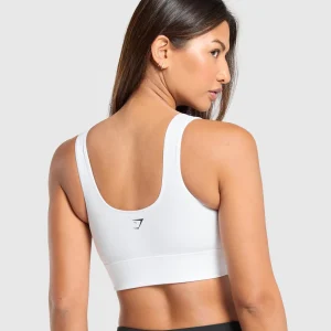 Clearance Gymshark Longline Sports Bra White