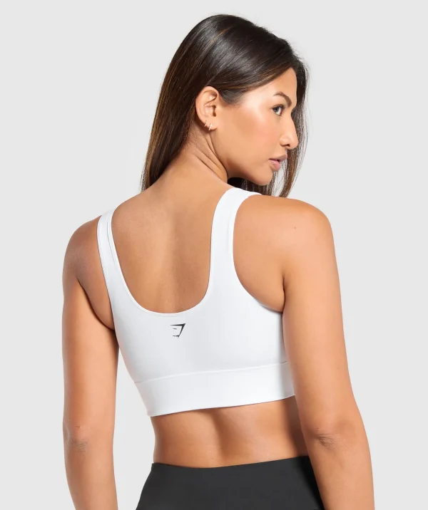 Clearance Gymshark Longline Sports Bra White