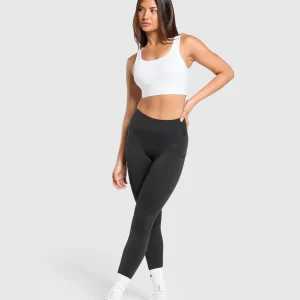 Clearance Gymshark Longline Sports Bra White