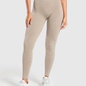 Sale Gymshark Luxe Seamless Leggings PebbleBrownMarl