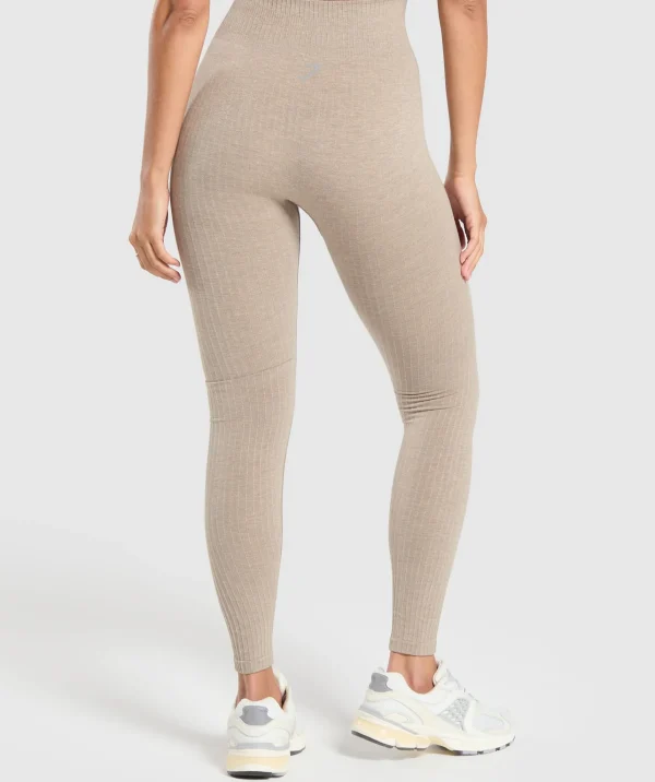 Sale Gymshark Luxe Seamless Leggings PebbleBrownMarl