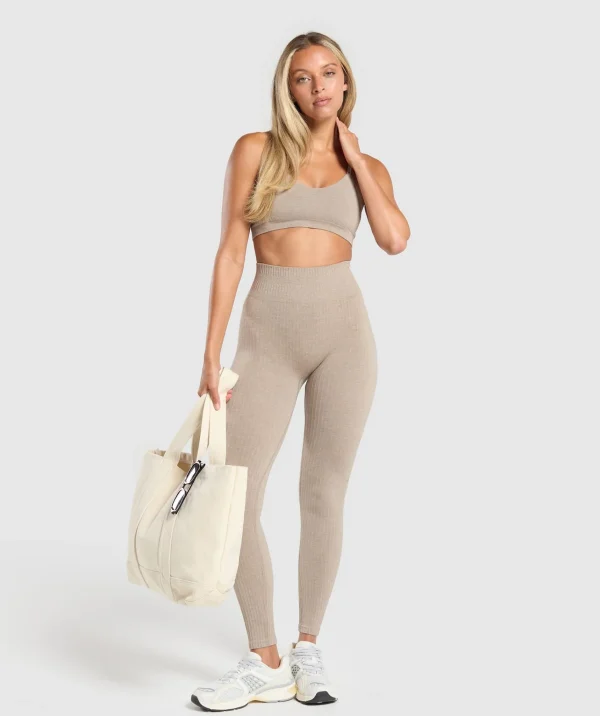 Sale Gymshark Luxe Seamless Leggings PebbleBrownMarl