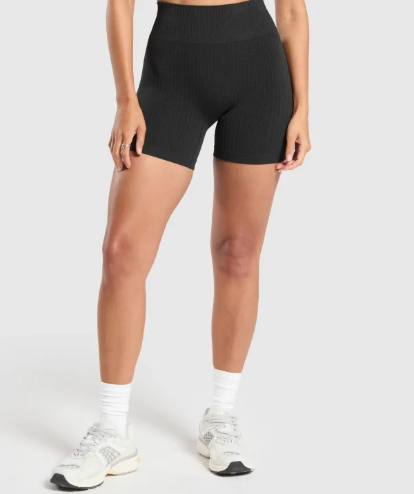 Hot Gymshark Luxe Seamless Shorts CoalMarl