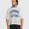 Discount Gymshark Mesh Oversized T-Shirt White