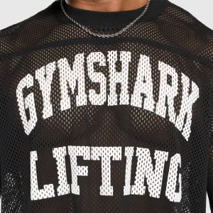 Clearance Gymshark Mesh Oversized T-Shirt Black