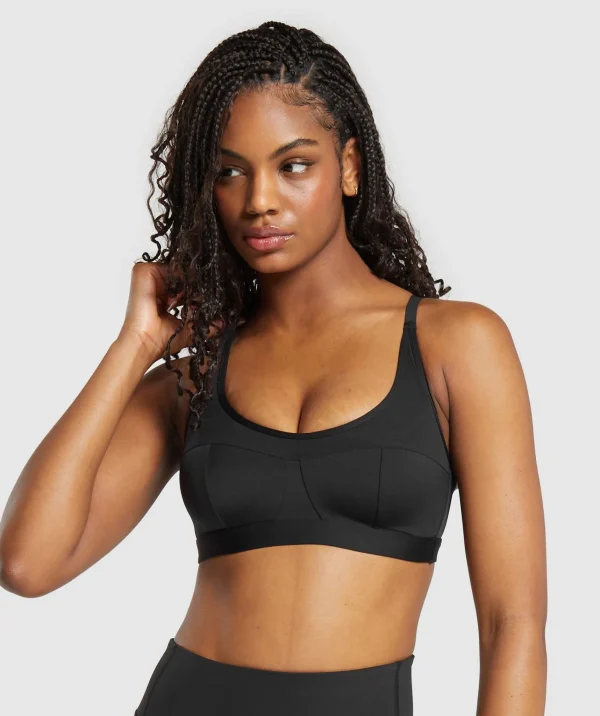 New Gymshark Mesh Sports Bra Black