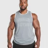 Hot Gymshark Mesh Tank DenimGrey