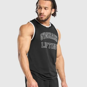 Hot Gymshark Mesh Tank Black