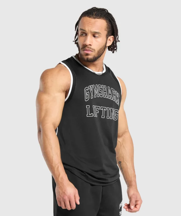 Hot Gymshark Mesh Tank Black