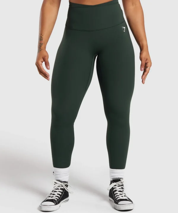 Sale Gymshark Mesh Waistband Leggings VictoryGreen