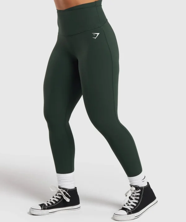 Sale Gymshark Mesh Waistband Leggings VictoryGreen