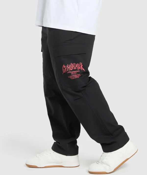 Fashion Gymshark Metal Lifting Cargo Pants Black