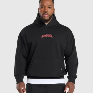 Sale Gymshark Metal Lifting Graphic Hoodie Black