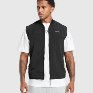 Outlet Gymshark Micro Fleece Gilet Black