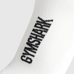 Discount Gymshark Mid Running Socks White