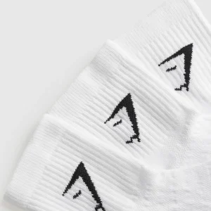 Outlet Gymshark Midi 3pk Socks White