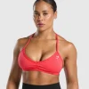 Outlet Gymshark Minimal Sports Bra CoralRed