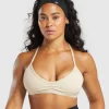 Online Gymshark Minimal Sports Bra EcruWhite