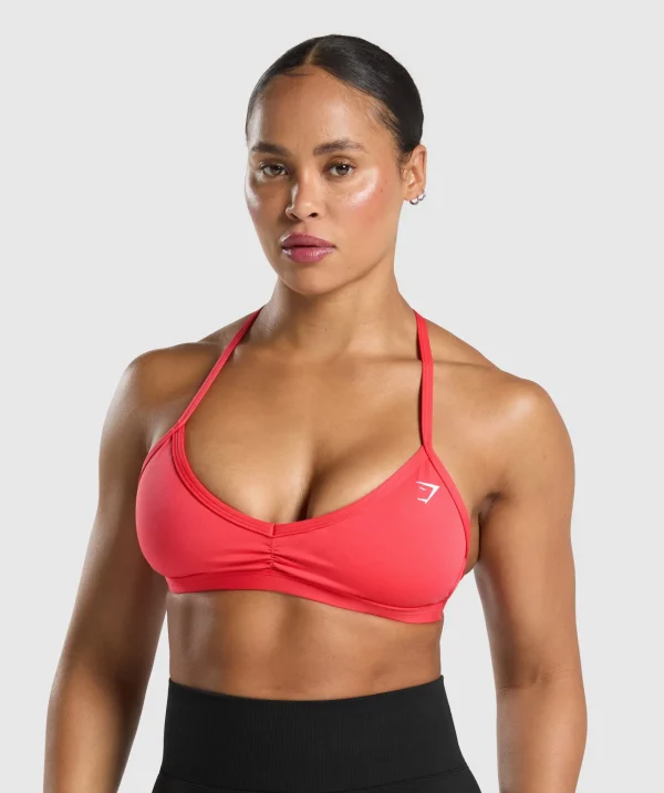 Outlet Gymshark Minimal Sports Bra CoralRed