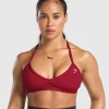 Fashion Gymshark Minimal Sports Bra RepsRed