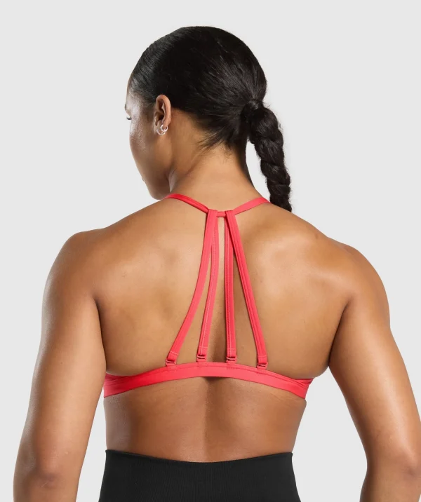 Outlet Gymshark Minimal Sports Bra CoralRed