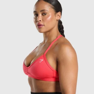 Outlet Gymshark Minimal Sports Bra CoralRed