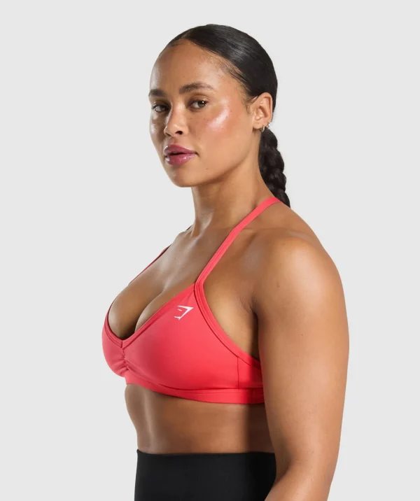 Outlet Gymshark Minimal Sports Bra CoralRed