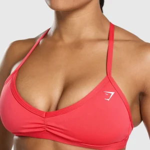 Outlet Gymshark Minimal Sports Bra CoralRed