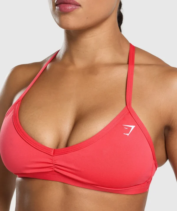 Outlet Gymshark Minimal Sports Bra CoralRed