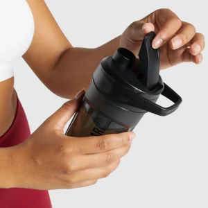 Hot Gymshark 400ml Shaker Bottle Black