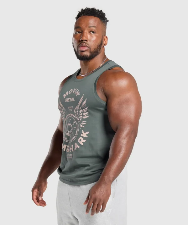 Best Gymshark Movin' Metal Graphic Tank SlateTeal