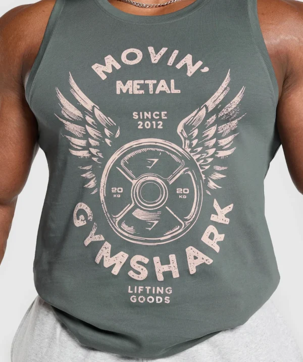 Best Gymshark Movin' Metal Graphic Tank SlateTeal