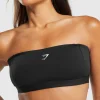 Discount Gymshark Multi Way Strap Bandeau Bra Black