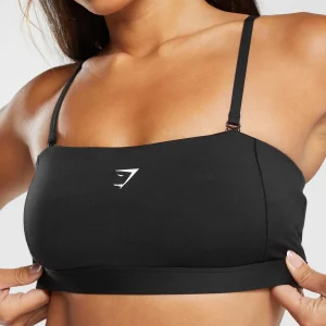 Discount Gymshark Multi Way Strap Bandeau Bra Black