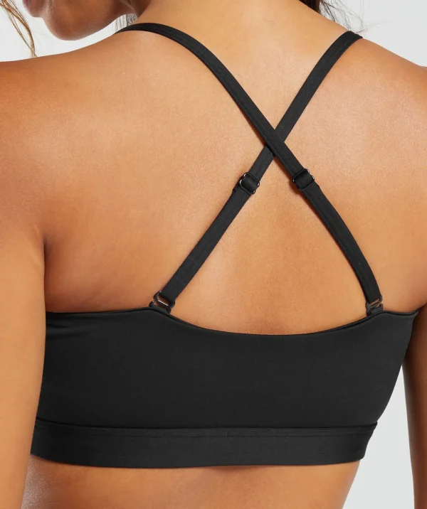 Discount Gymshark Multi Way Strap Bandeau Bra Black