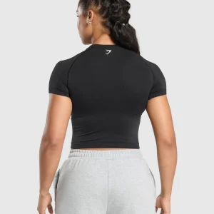 Best Gymshark Off Duty Seamless Baby Tee Black