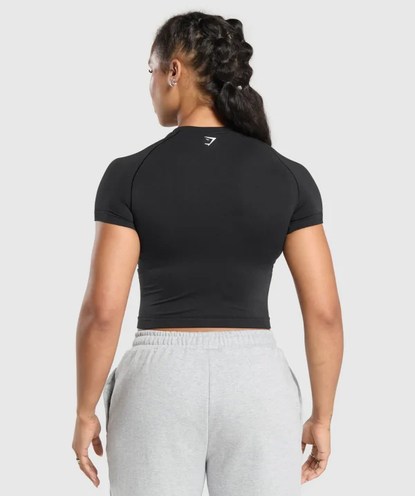 Best Gymshark Off Duty Seamless Baby Tee Black