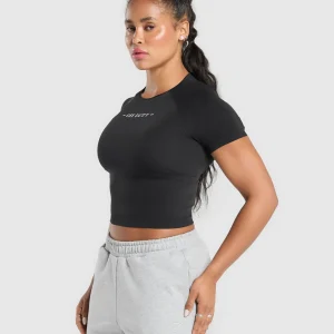 Best Gymshark Off Duty Seamless Baby Tee Black