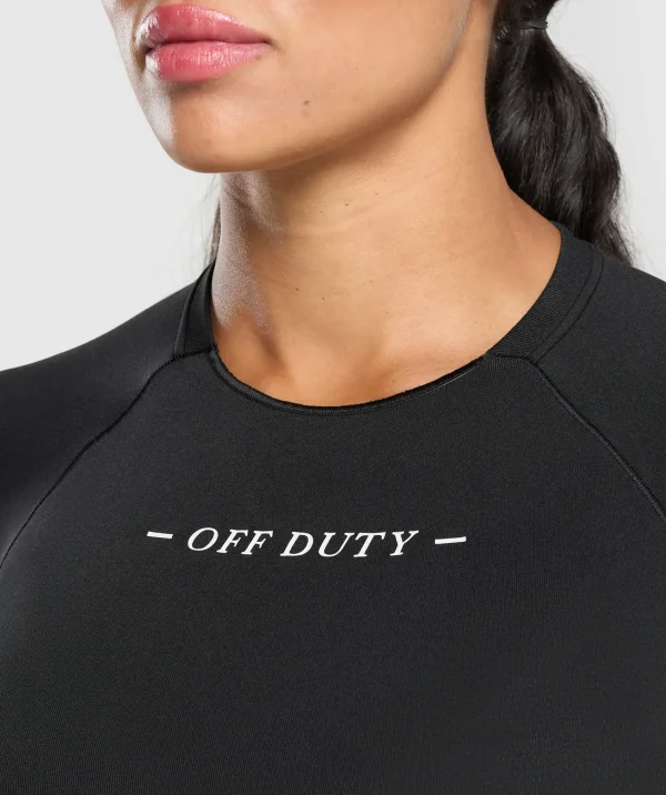 Best Gymshark Off Duty Seamless Baby Tee Black