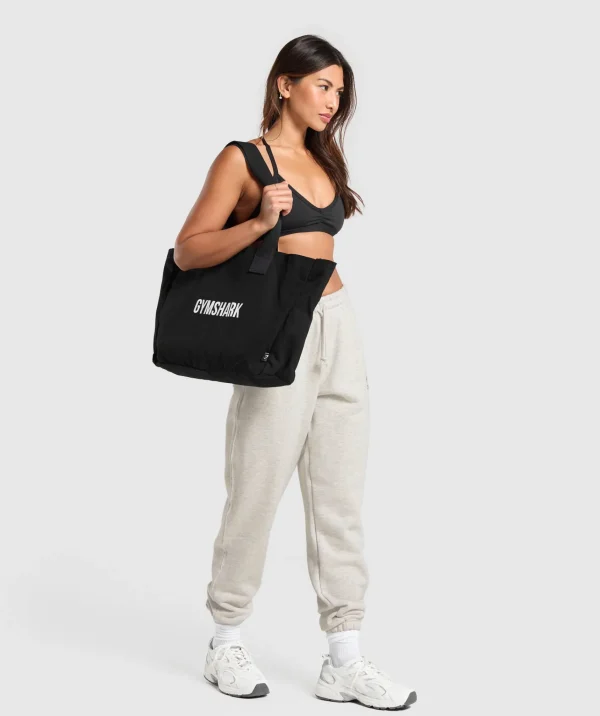 Best Gymshark Oversized Canvas Tote Black