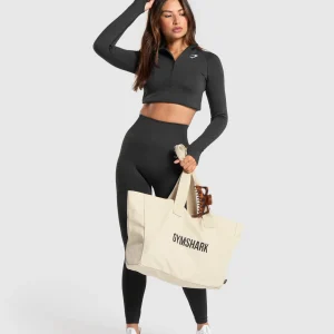 New Gymshark Oversized Canvas Tote EcruWhite