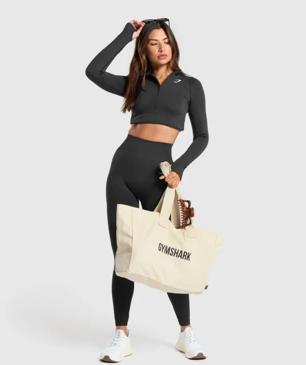 New Gymshark Oversized Canvas Tote EcruWhite