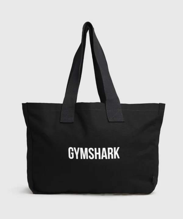 Best Gymshark Oversized Canvas Tote Black