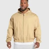 Hot Gymshark Oversized Hooded Jacket SandBeige