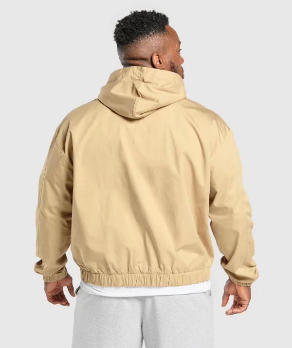 Hot Gymshark Oversized Hooded Jacket SandBeige