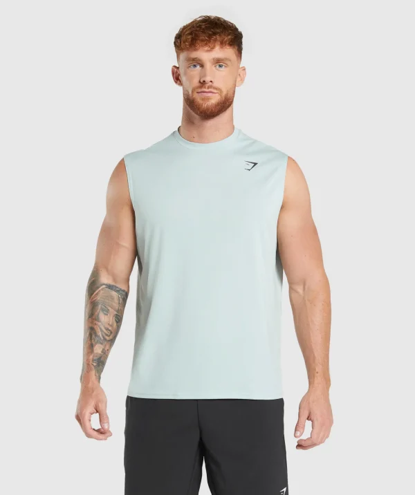 Clearance Gymshark Oversized Performance Tank CoolBlue