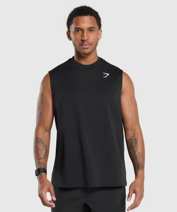 Clearance Gymshark Oversized Performance Tank Black