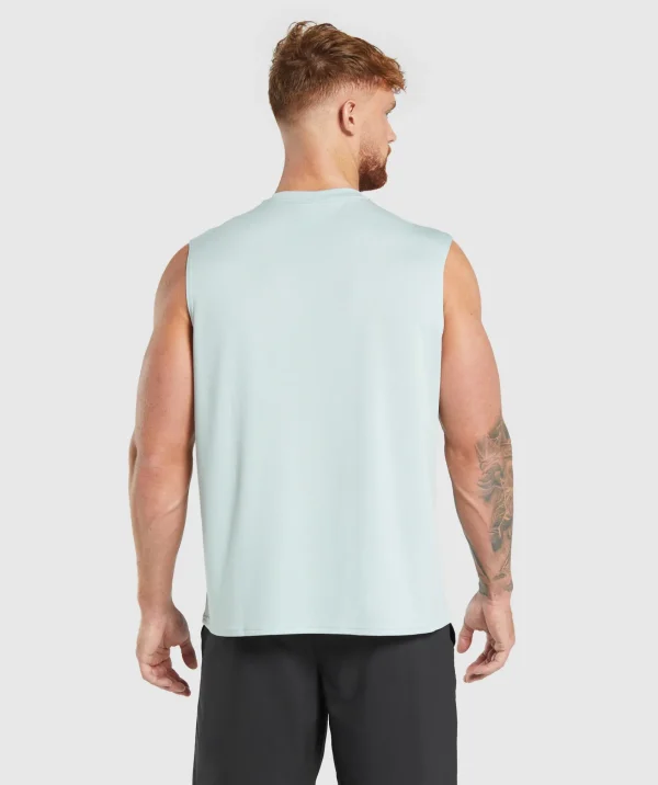 Clearance Gymshark Oversized Performance Tank CoolBlue