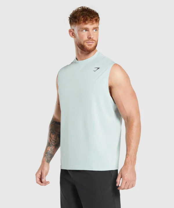 Clearance Gymshark Oversized Performance Tank CoolBlue